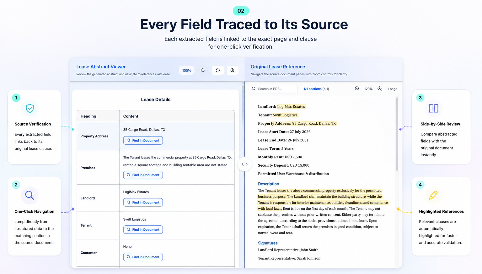 Dual-Panel Editor with Inline PDF interface screenshot
