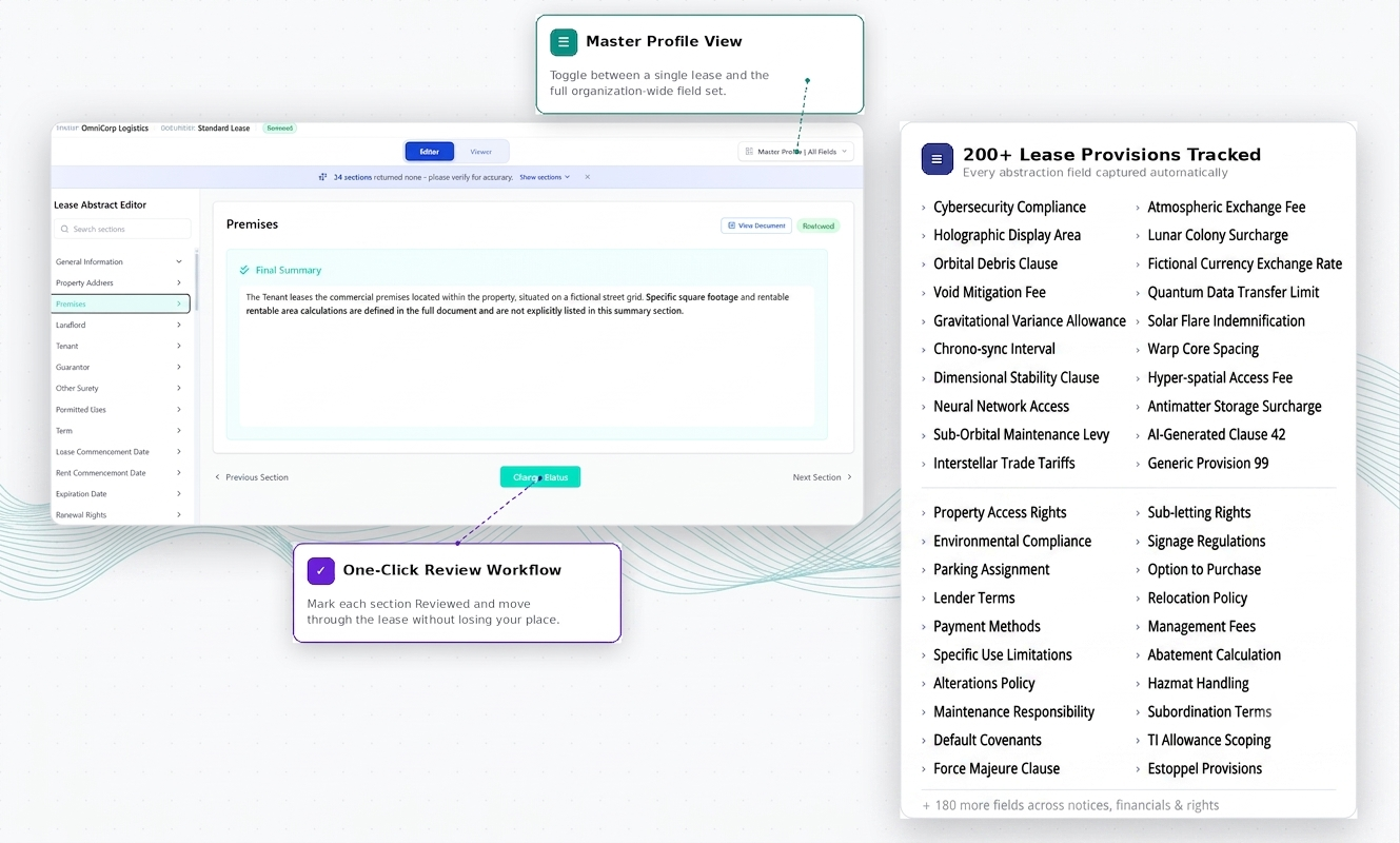Lease Abstract Editor