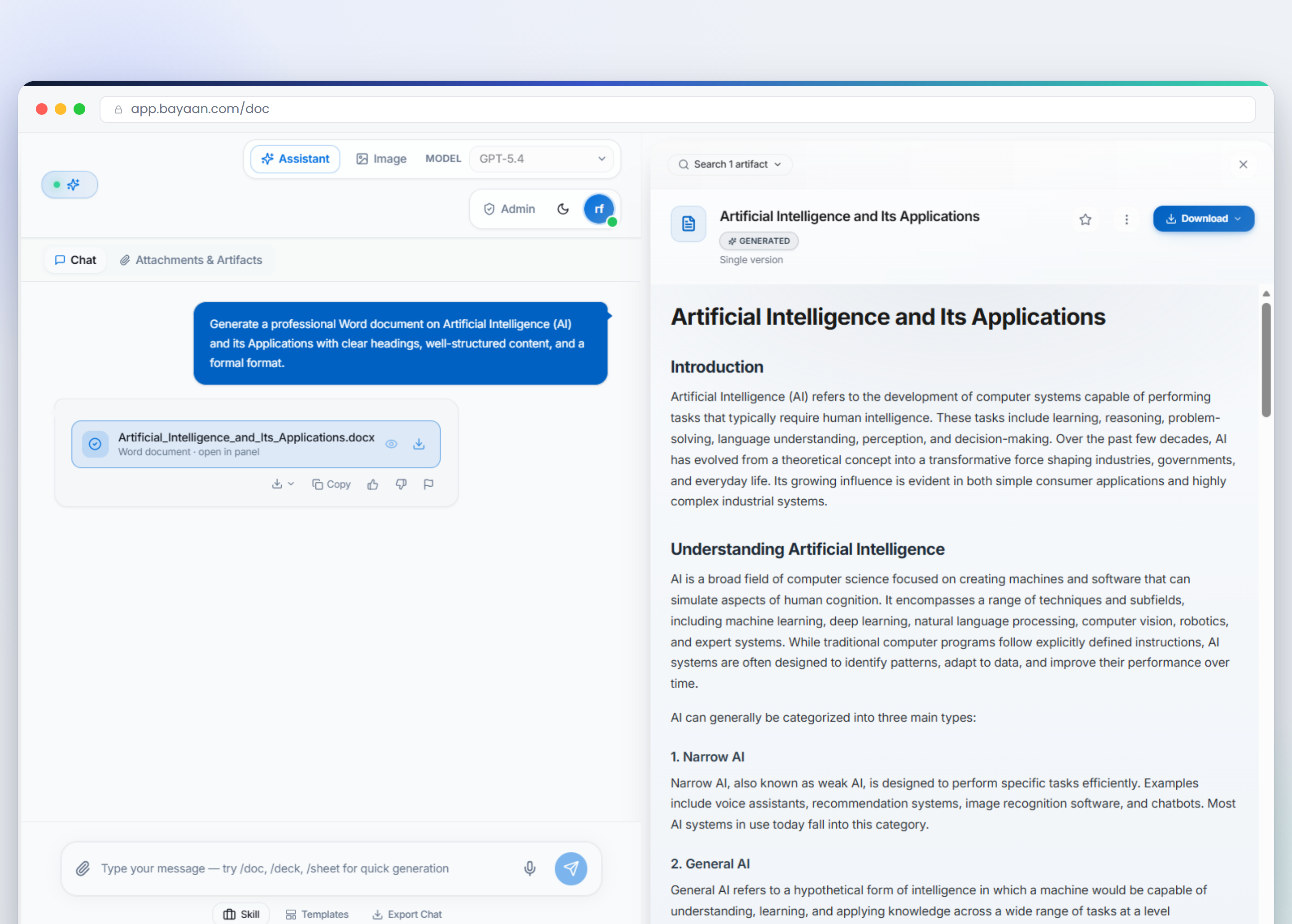 Word output preview
