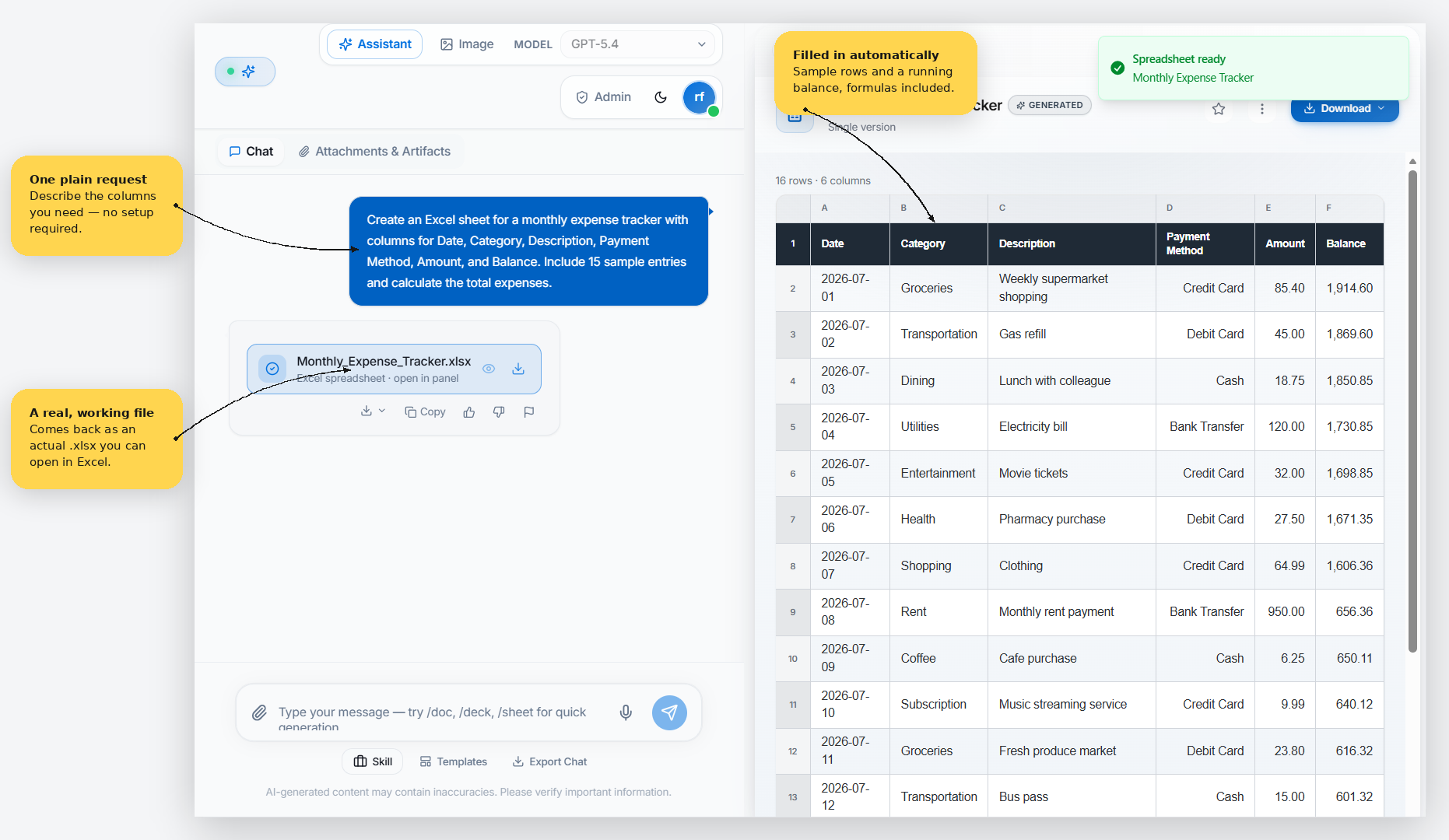Sheet output preview
