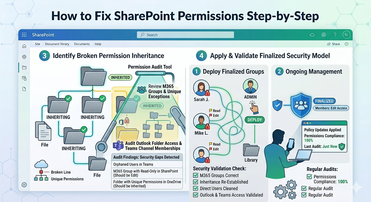 SharePoint permission levels and purpose matrix for secure access management