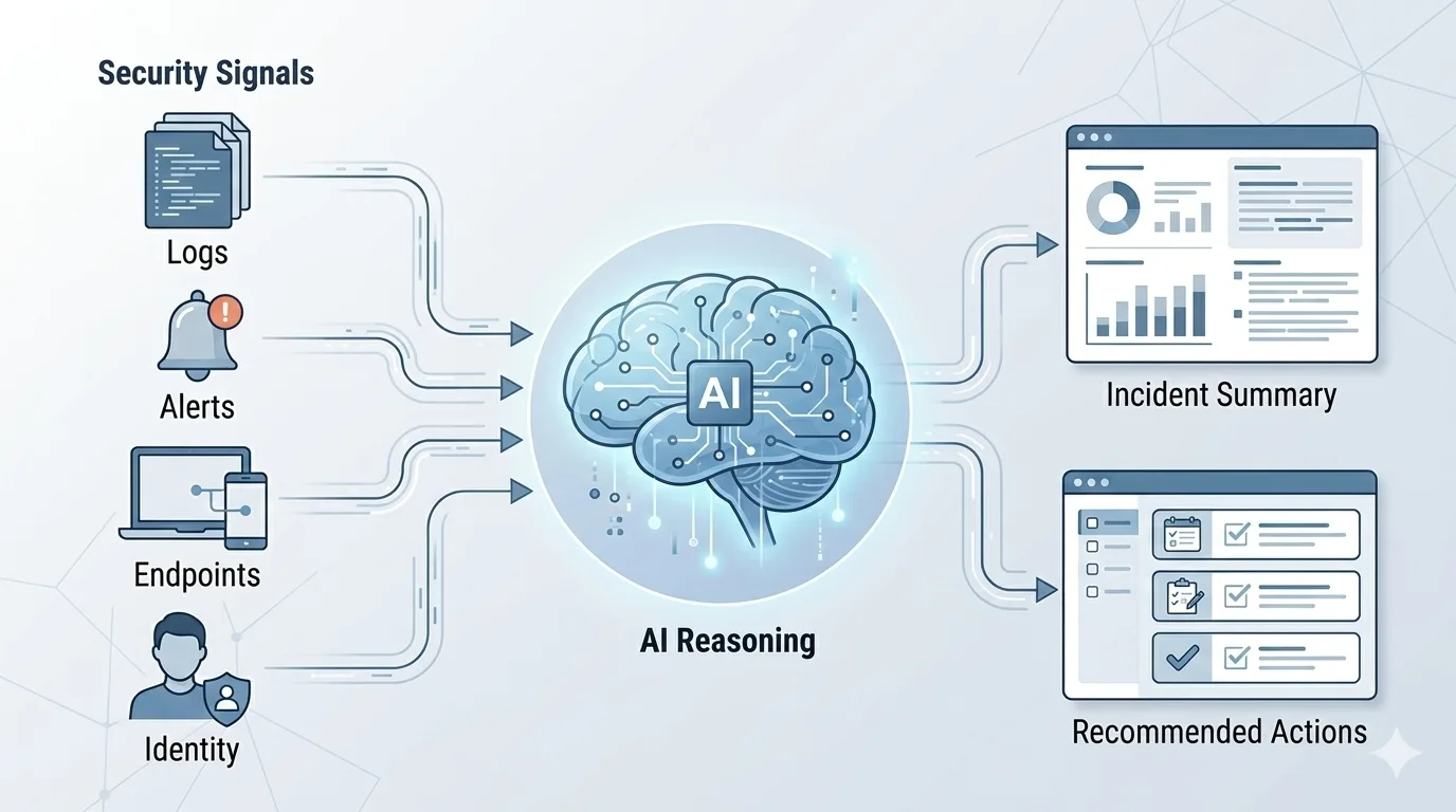 Microsoft Security Copilot AI reasoning engine for threat analysis