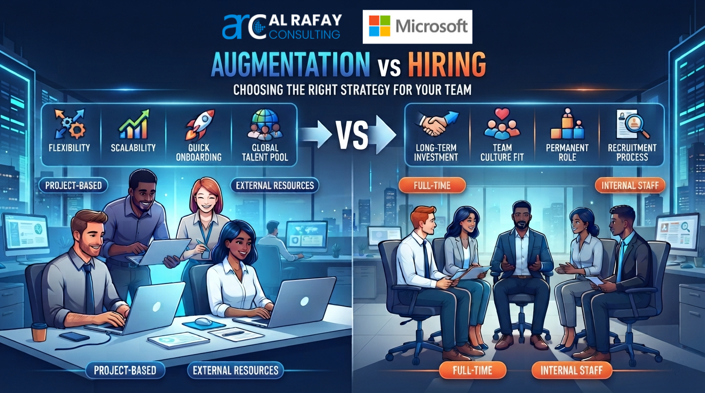 Comparison between IT staff augmentation and in-house hiring models