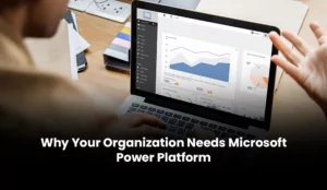 Microsoft Power Platform suite showing Power Apps, Power Automate, Power BI, and Power Virtual Agents