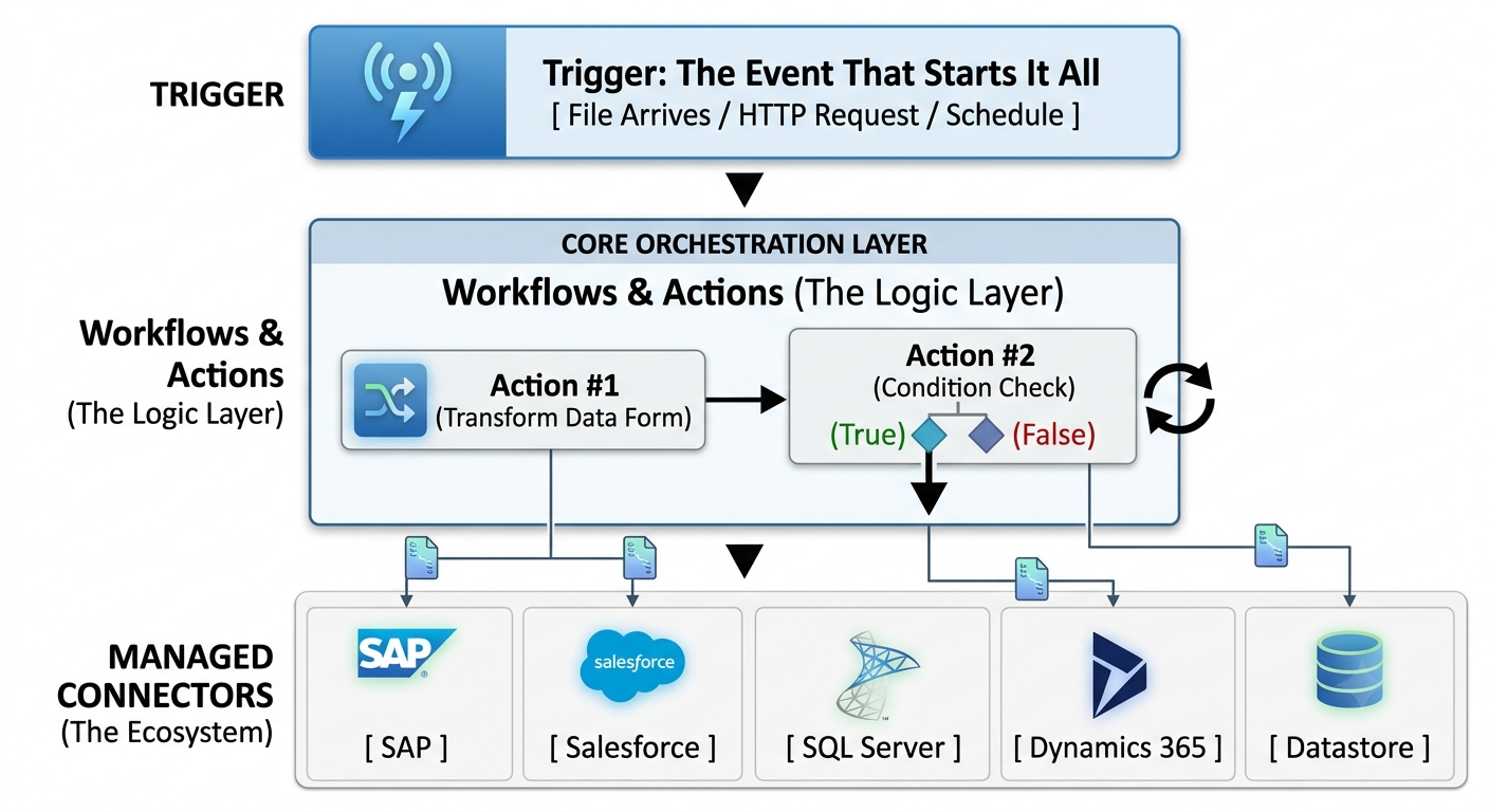 Azure Logic Apps workflow orchestration for enterprise integration