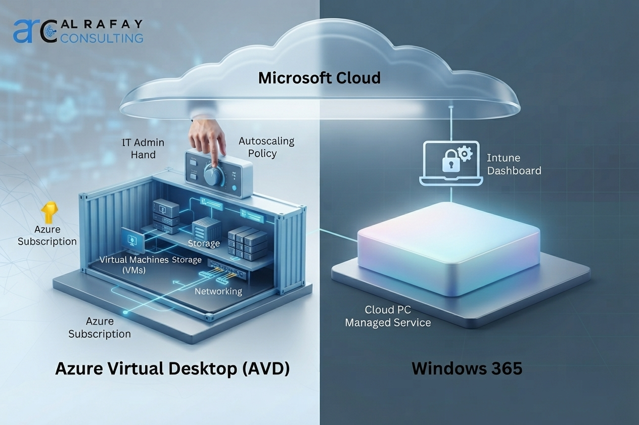 AVD vs Windows 365 architecture and decision framework