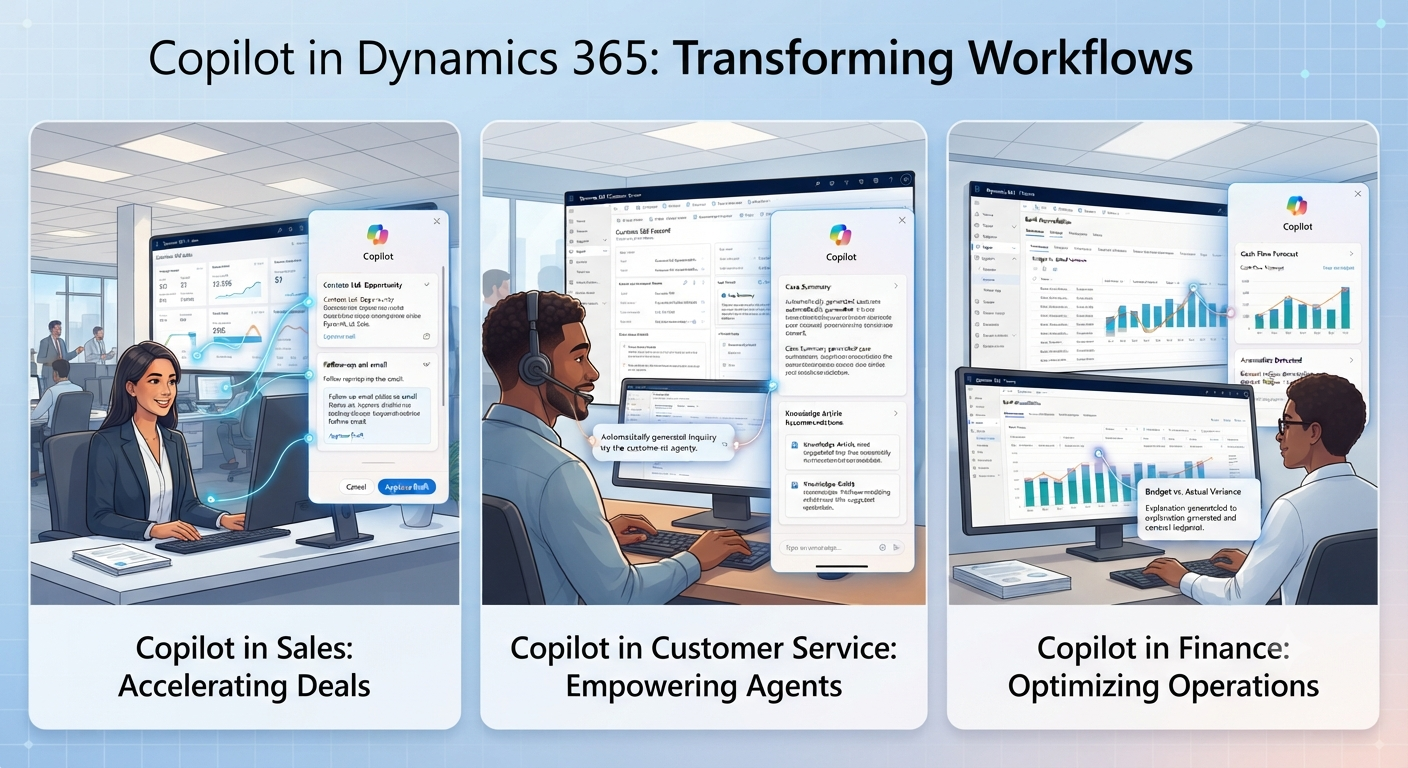 Copilot in Dynamics 365 transforming workflows across Sales, Customer Service, and Finance