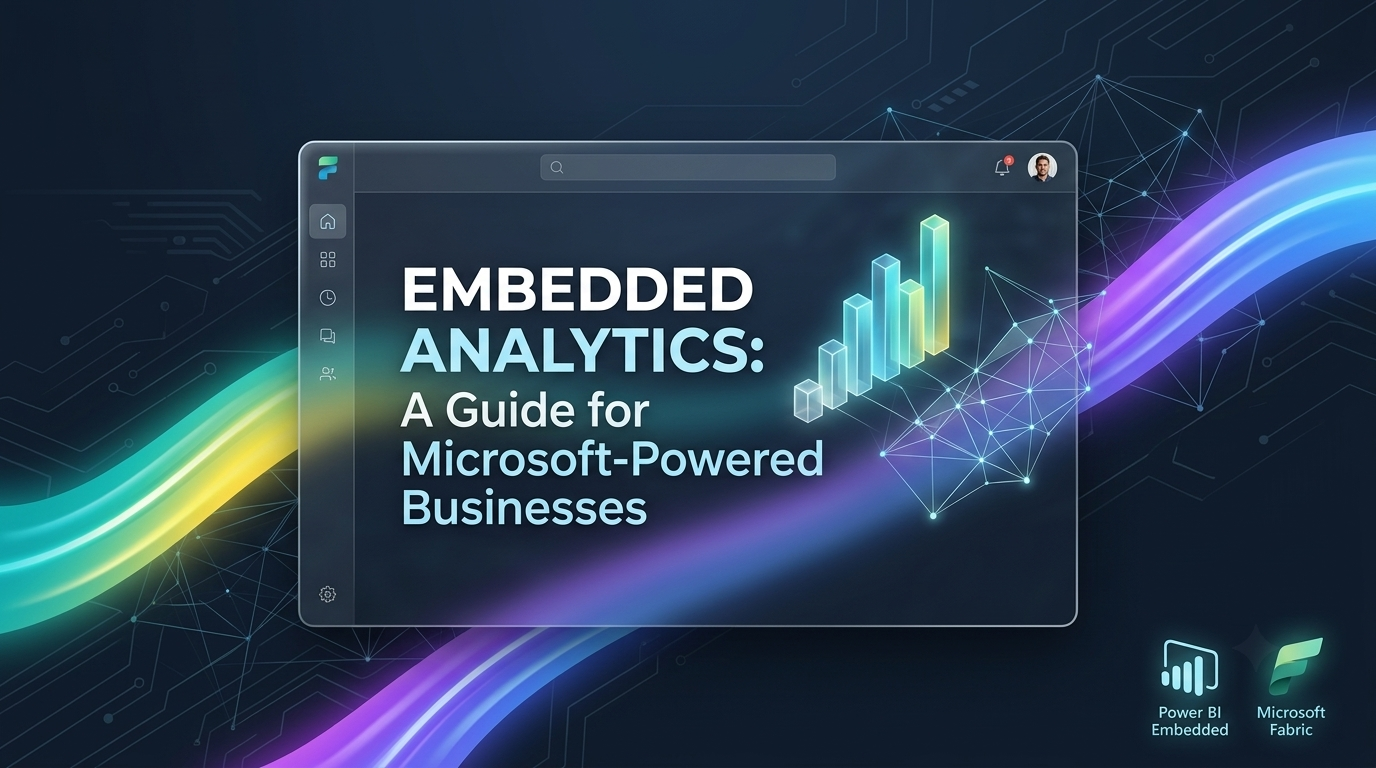 Embedded analytics software architecture with Power BI Embedded and Microsoft Fabric