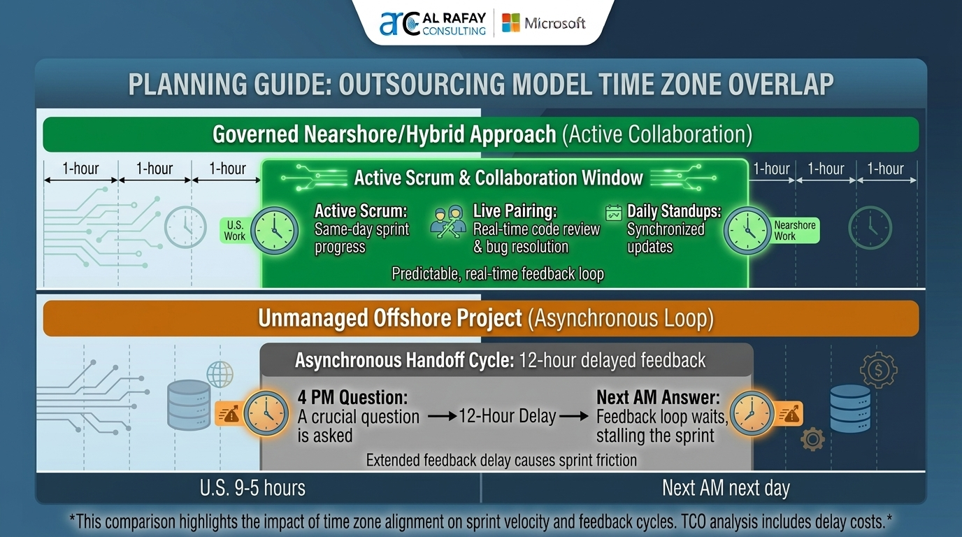 Comparison framework for nearshore and offshore software delivery models