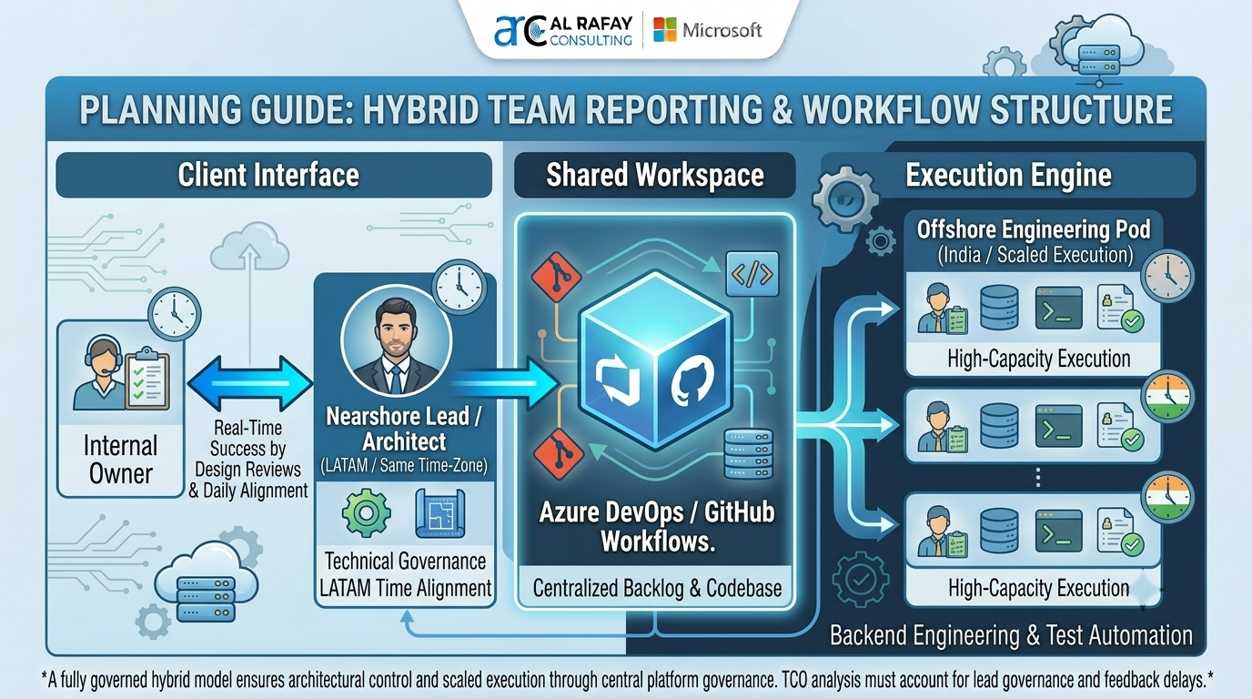 Transition path from development delivery model to managed operations