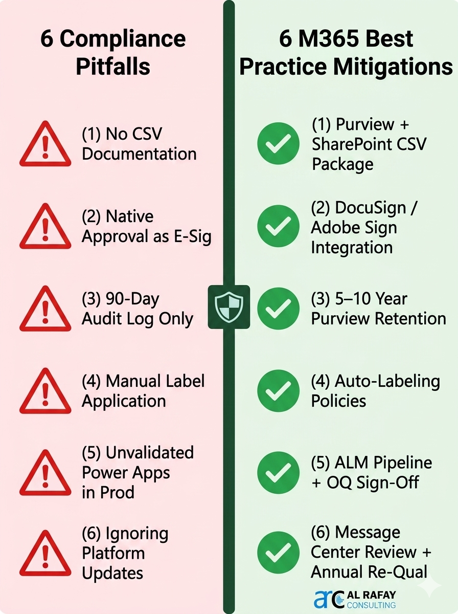 Microsoft Purview sensitivity labels and DLP policies protecting clinical data, GxP records, and PHI in Microsoft 365